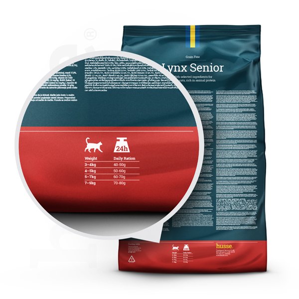 Lynx Senior, 7 kg | Grain free kibbles for senior cats with sensitive skin & stomachs