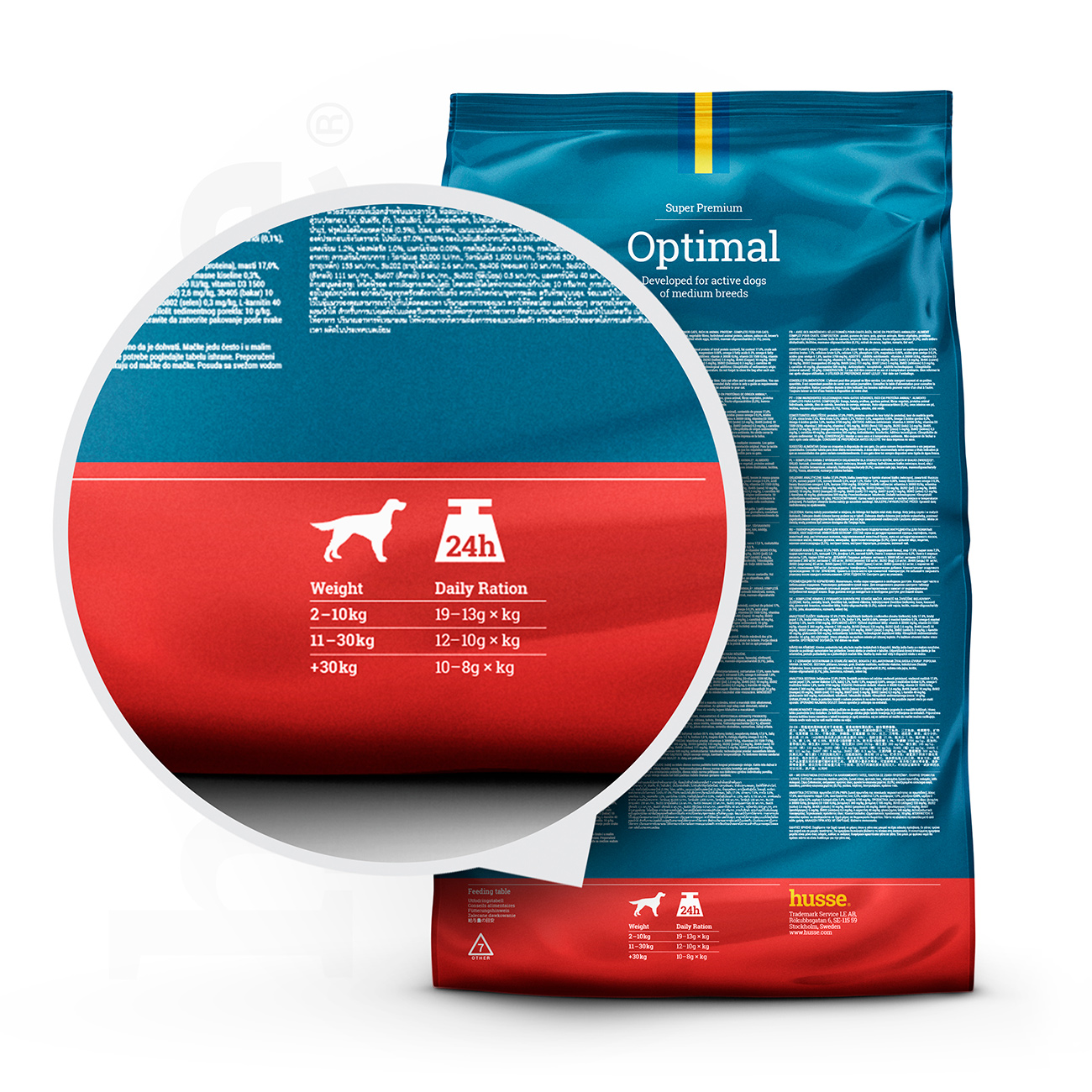 Optimal, 12 kg | Complete & balanced nutrition for active dogs