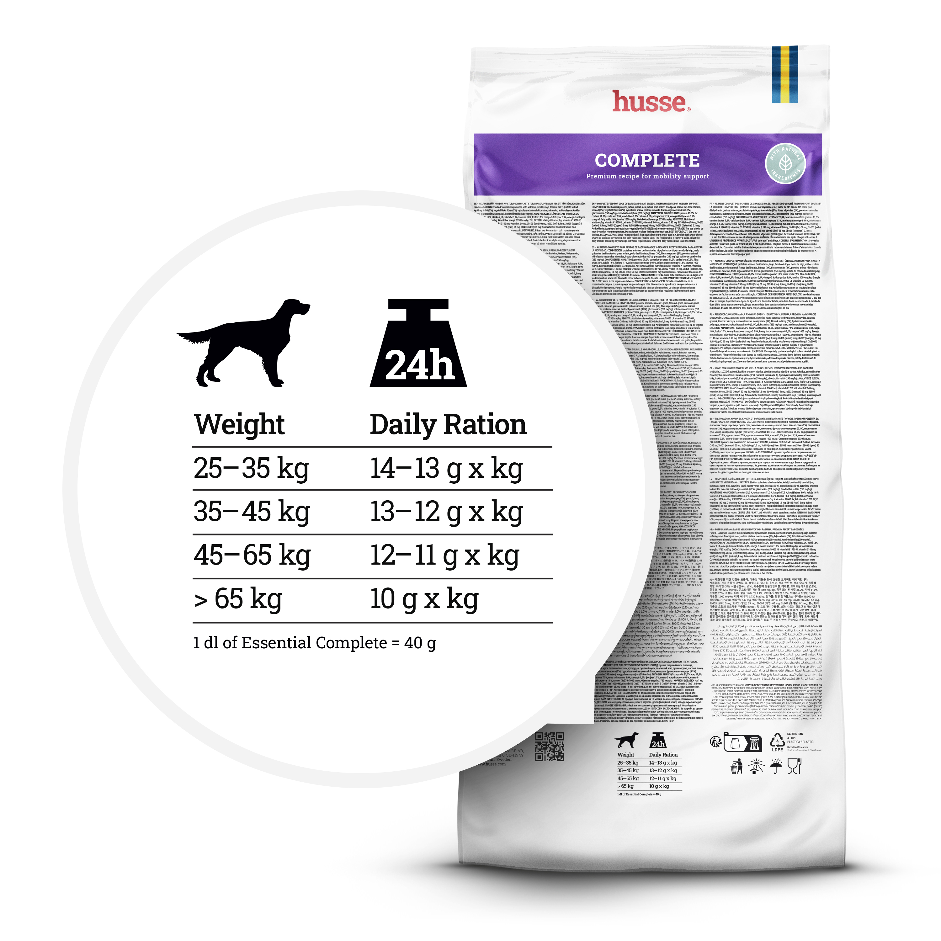 Complete, 15 kg | Premium recipe for joint support in large dogs.