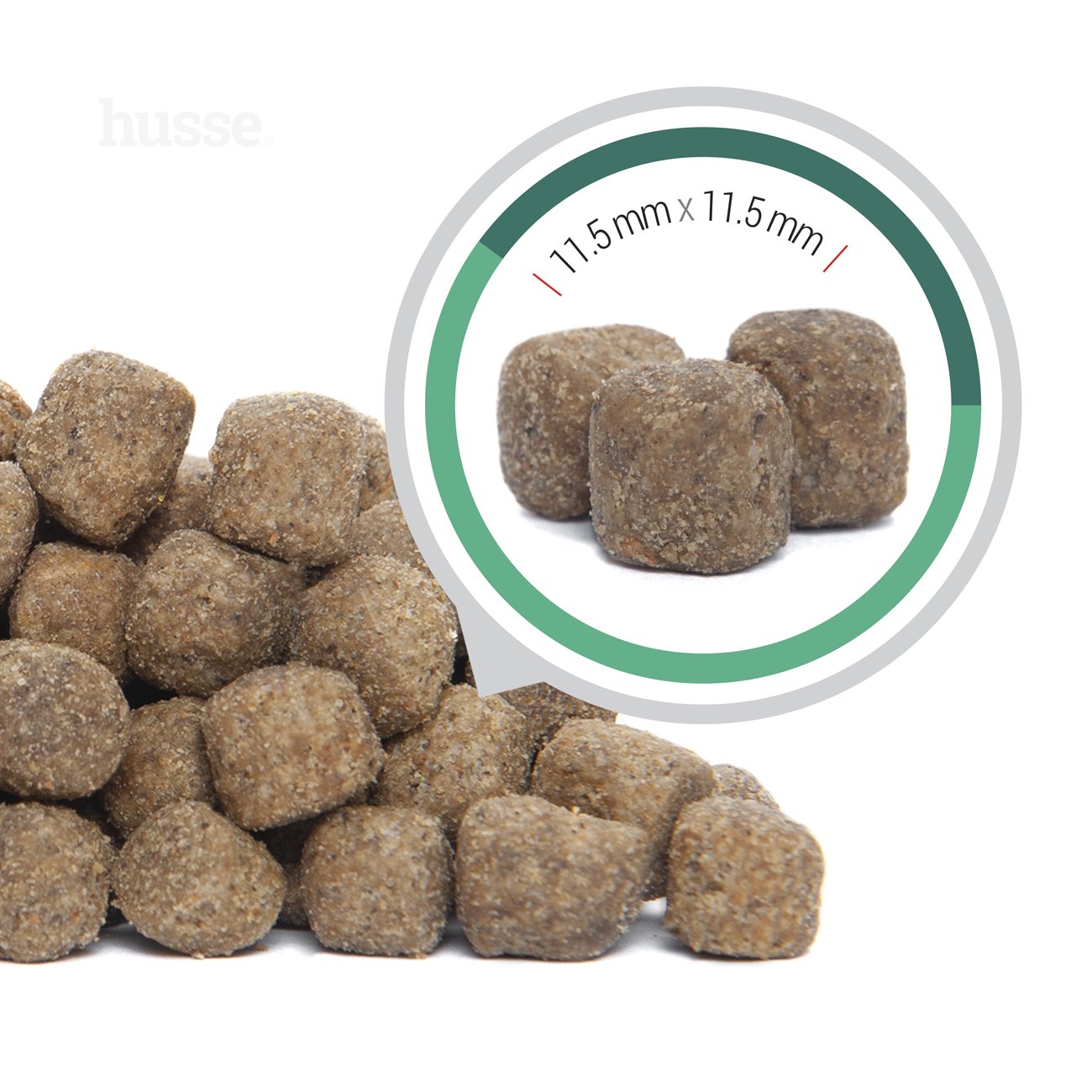 Kibble shape and size of Husse Prima Plus dry food