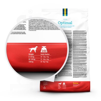 Sensitive Optimal, 12.5 kg | Gluten free dry food for dogs designed to meet increased energy needs