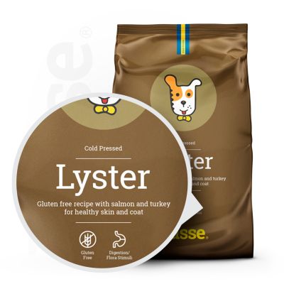 Lyster, 12 kg | Gluten free pellets rich in salmon for healthy skin & coat