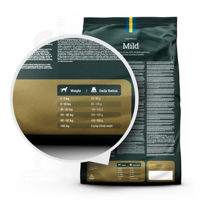 Mild, 12 kg | Gluten free pellets rich in chicken for optimal intestinal health