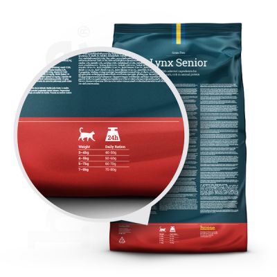 Lynx Senior, 7 kg | Grain free kibbles for senior cats with sensitive skin & stomachs