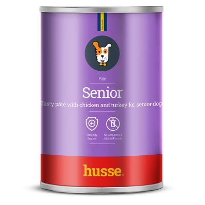 Senior, pack | 12 cans of tasty pâté for senior dogs
