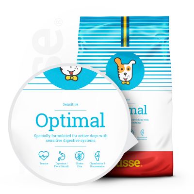 Sensitive Optimal, 12.5 kg | Gluten free dry food for dogs designed to meet increased energy needs